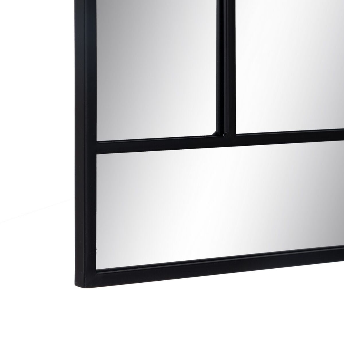 Espejo de pared Negro Cristal Hierro Vertical 60 x 2 x 90 cm