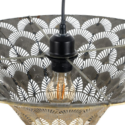 Gold Silver Iron Ceiling Lamp 220-240 V 47.5 x 47.5 x 20.5 cm