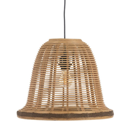 Natural Bamboo Ceiling Lamp 220-240 V 41 x 41 x 33 cm (2 Units)