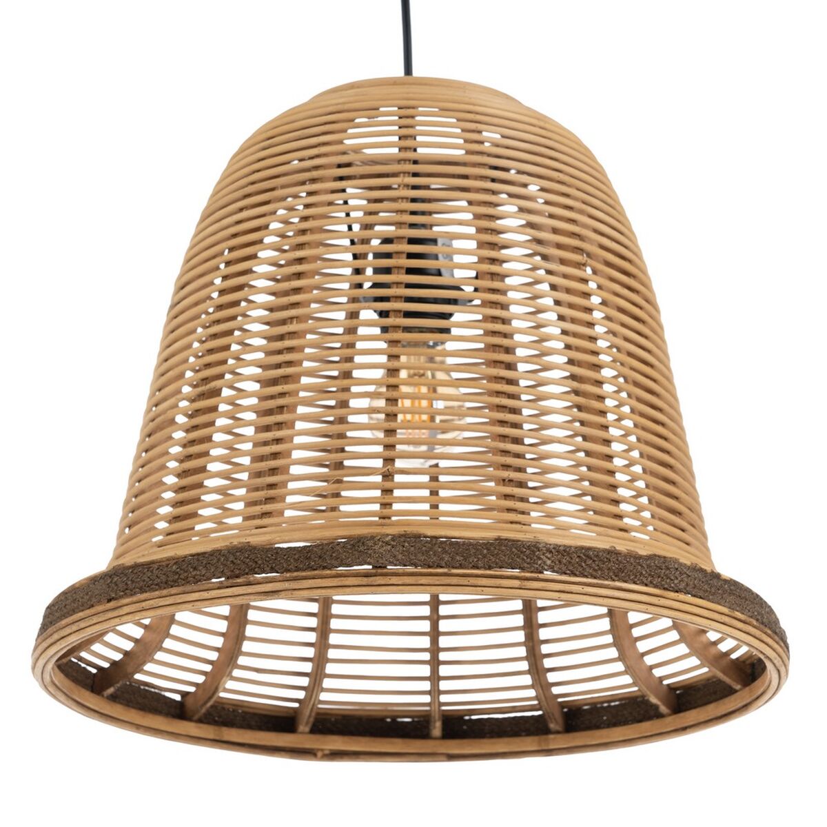 Natural Bamboo Ceiling Lamp 220-240 V 41 x 41 x 33 cm (2 Units)