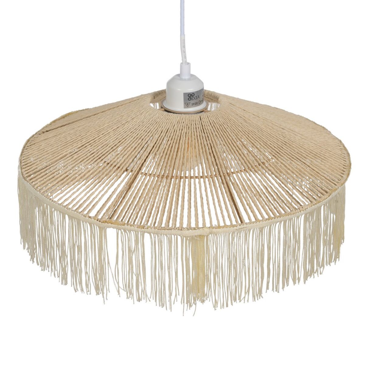 Beige Paper Iron Ceiling Lamp 220-240 V 41 x 41 x 17 cm