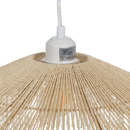 Beige Paper Iron Ceiling Lamp 220-240 V 41 x 41 x 17 cm