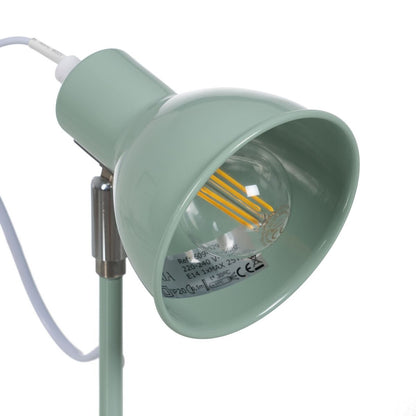 Light Green Iron Table Lamp 25 W 220-240 V 15 x 14.5 x 36.5 cm