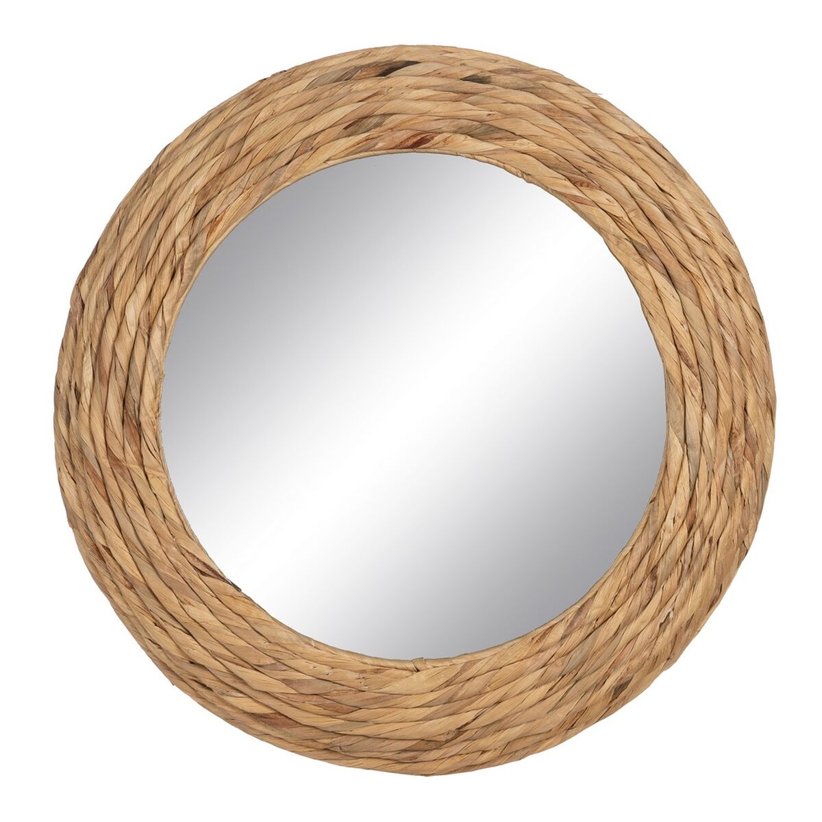 Natural wall mirror 57 x 6 x 57 cm