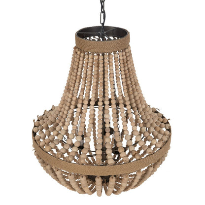 Natural Ceiling Lamp Metal Oak Wood 220-240 V 60 x 60 x 80 cm