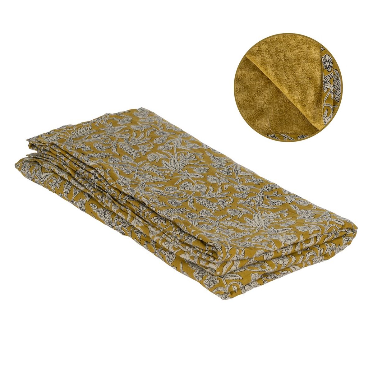 Pareo Towel Beige Mustard Cotton 90 x 180 cm