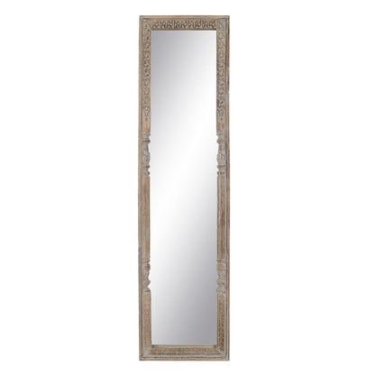 Espejo Vestidor Blanco Natural Cristal Madera de mango Madera MDF Vertical 48,26 x 7 x 183 cm