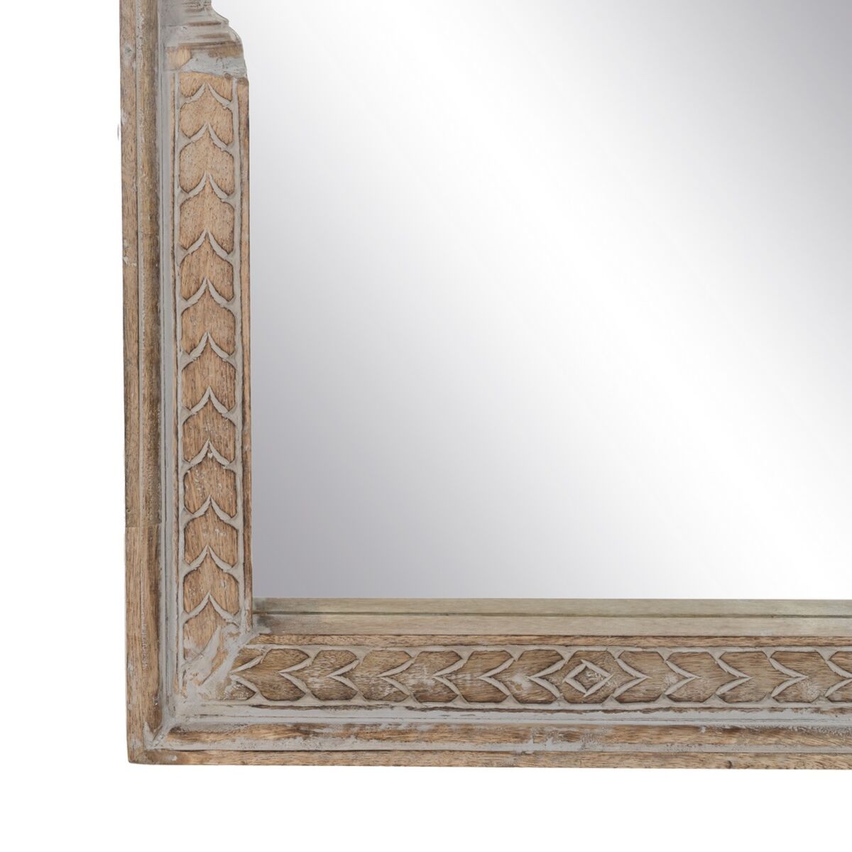 Espejo Vestidor Blanco Natural Cristal Madera de mango Madera MDF Vertical 48,26 x 7 x 183 cm