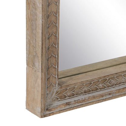 Dressing Mirror Natural White Glass Mango Wood MDF Wood Vertical 48.26 x 7 x 183 cm