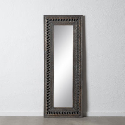 Dressing Mirror Dark Brown Glass Mango Wood MDF Wood Vertical 67.3 x 5.1 x 176.5 cm