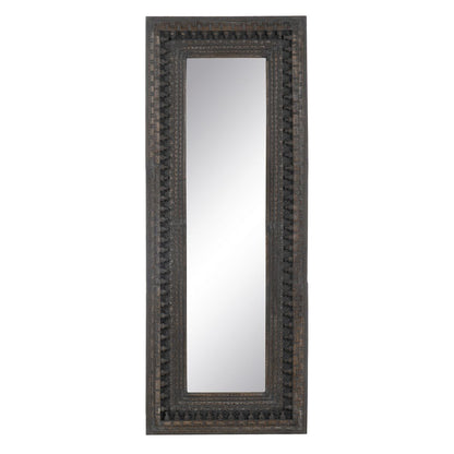 Dressing Mirror Dark Brown Glass Mango Wood MDF Wood Vertical 67.3 x 5.1 x 176.5 cm