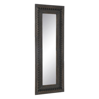 Dressing Mirror Dark Brown Glass Mango Wood MDF Wood Vertical 67.3 x 5.1 x 176.5 cm