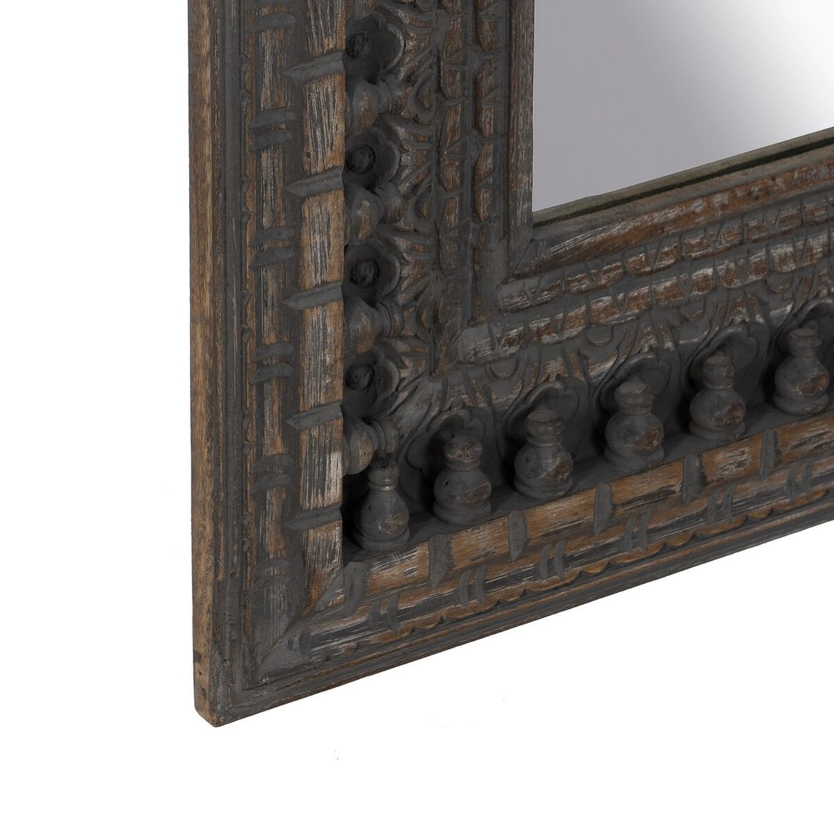 Dressing Mirror Dark Brown Glass Mango Wood MDF Wood Vertical 67.3 x 5.1 x 176.5 cm