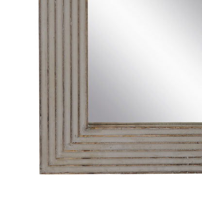 Wall Mirror Natural White Glass Mango Wood MDF Wood Vertical 64.8 x 3.8 x 108 cm