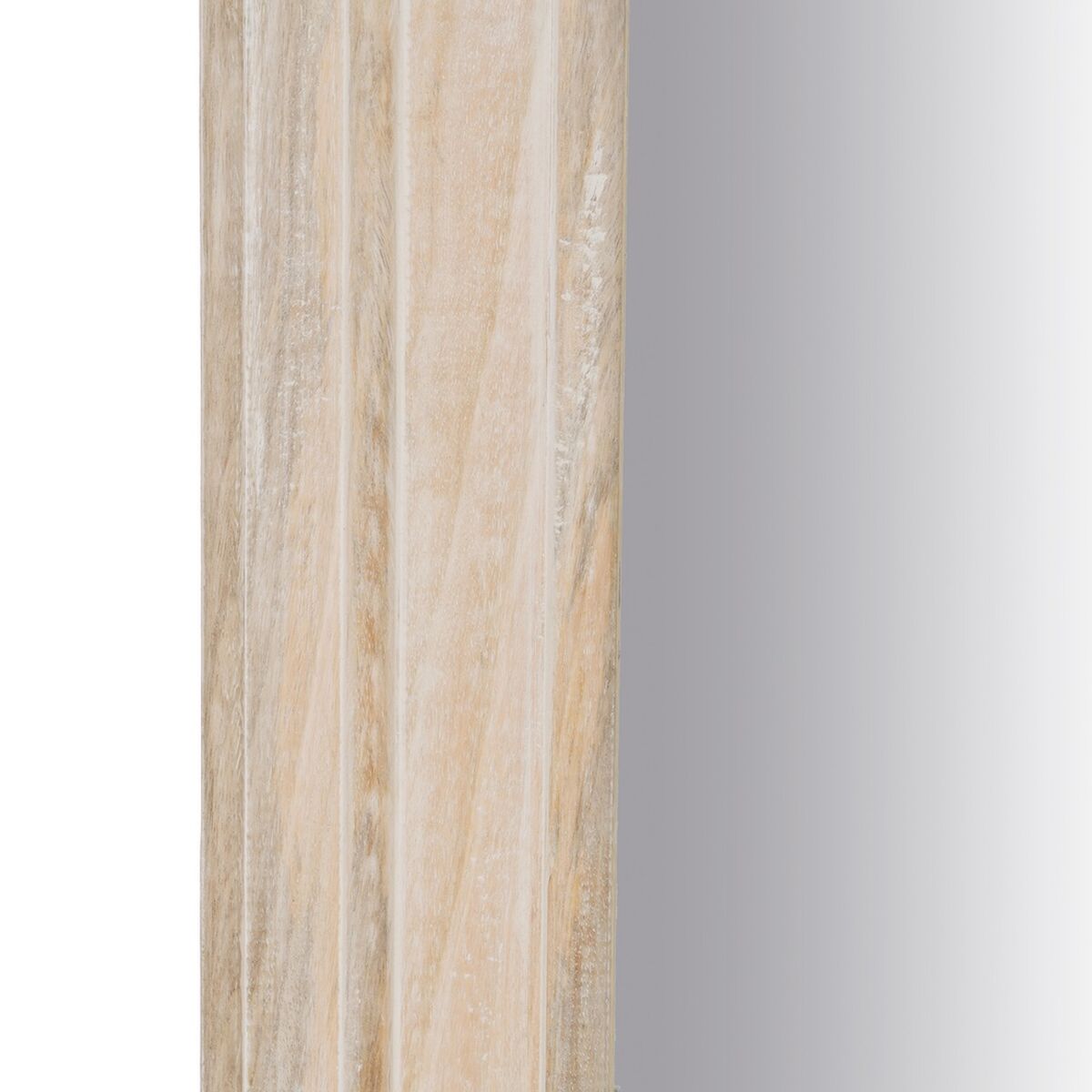 Dressing Mirror Natural White Glass Mango Wood MDF Wood Vertical 87.63 x 3.8 x 203.2 cm