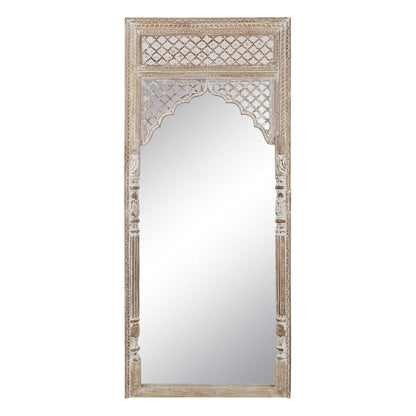 Dressing Mirror Natural White Glass Mango Wood MDF Wood Vertical 76 x 7 x 176.5 cm