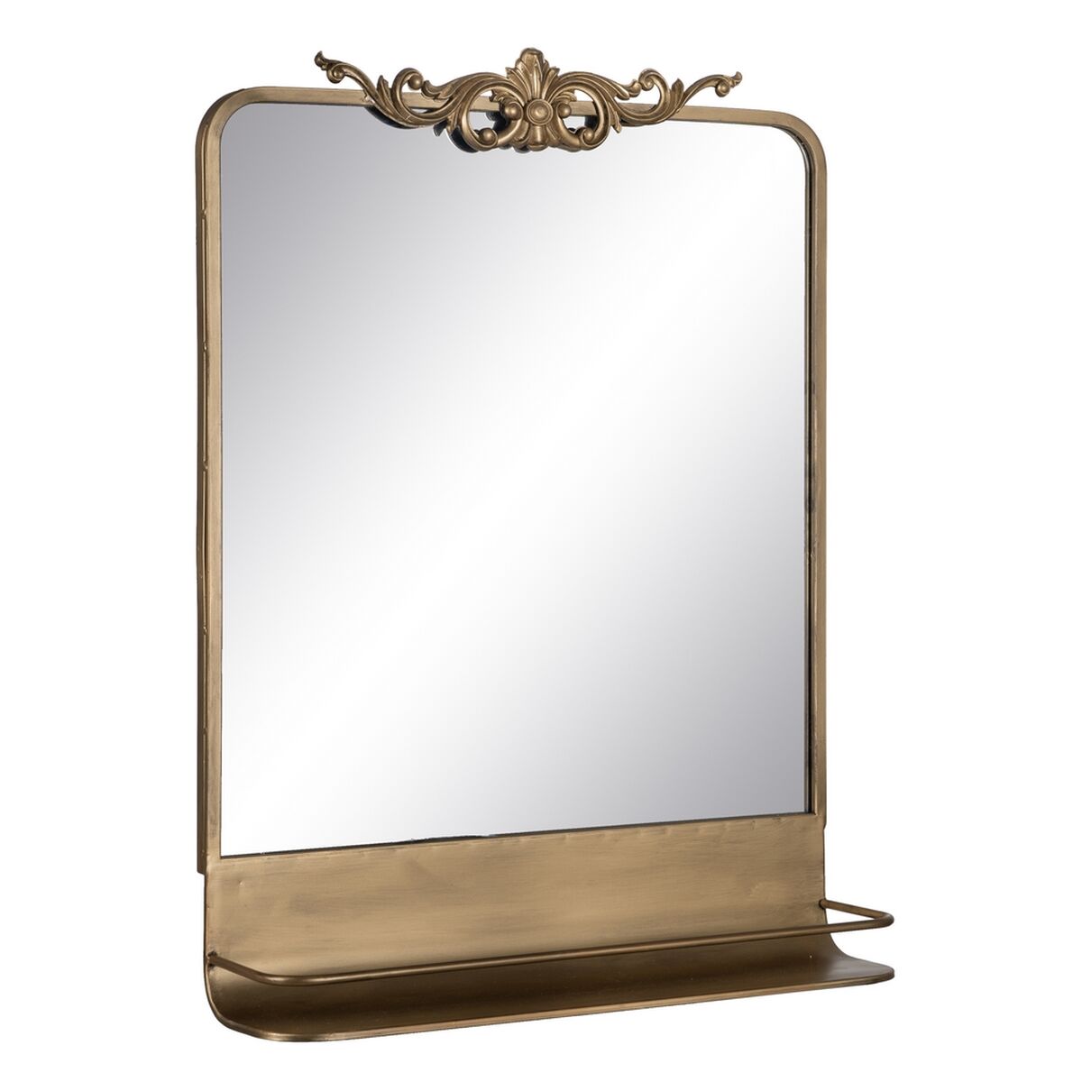 Gold Wall Mirror Crystal Iron 62 x 16 x 65 cm