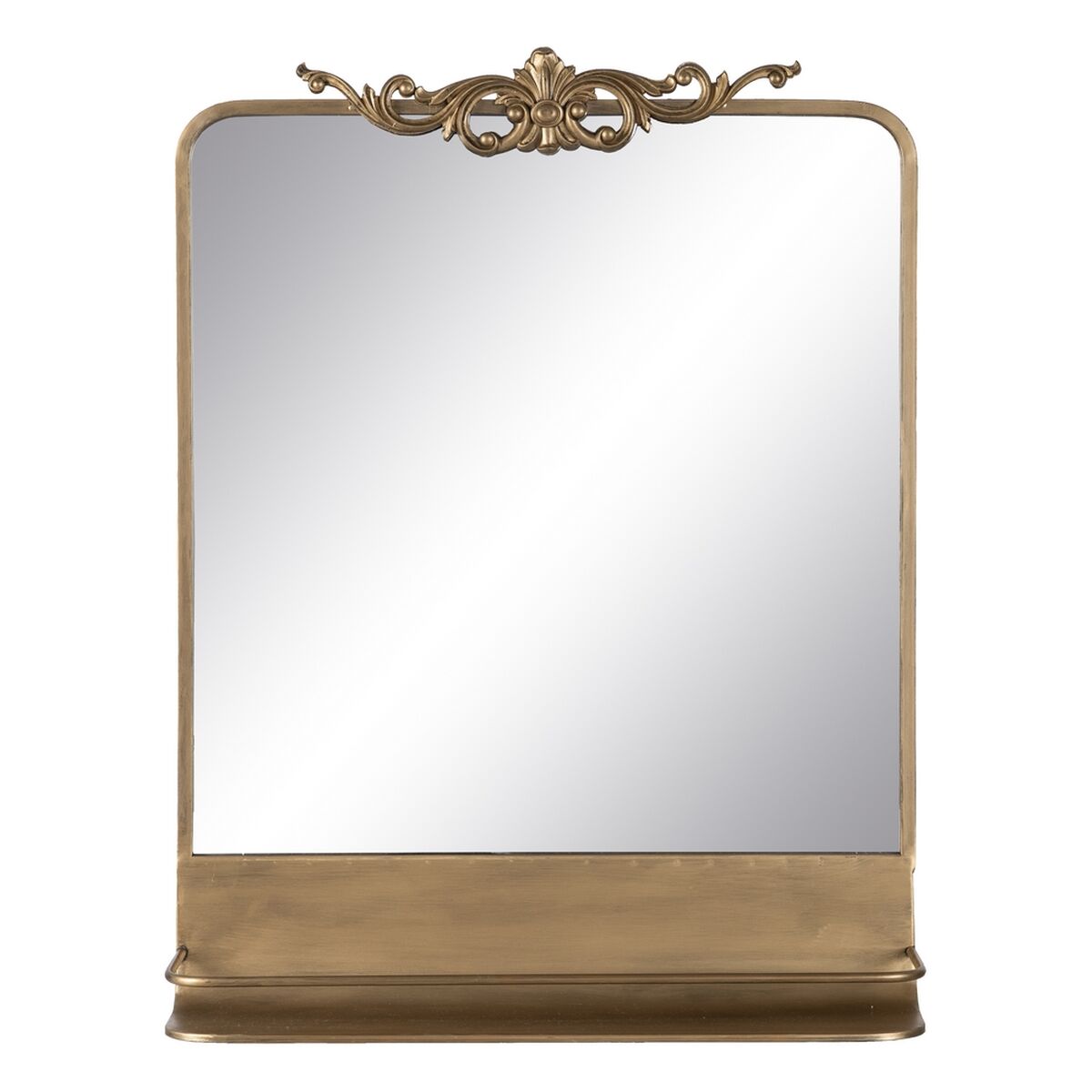 Gold Wall Mirror Crystal Iron 62 x 16 x 65 cm