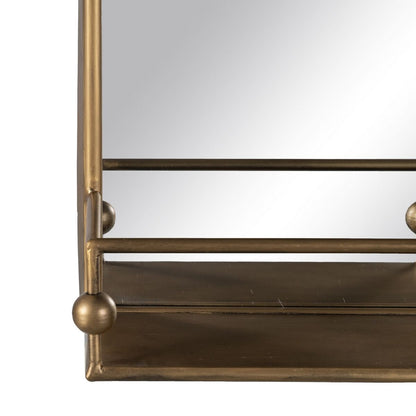 Gold Wall Mirror Crystal Iron 54 x 16.5 x 51 cm