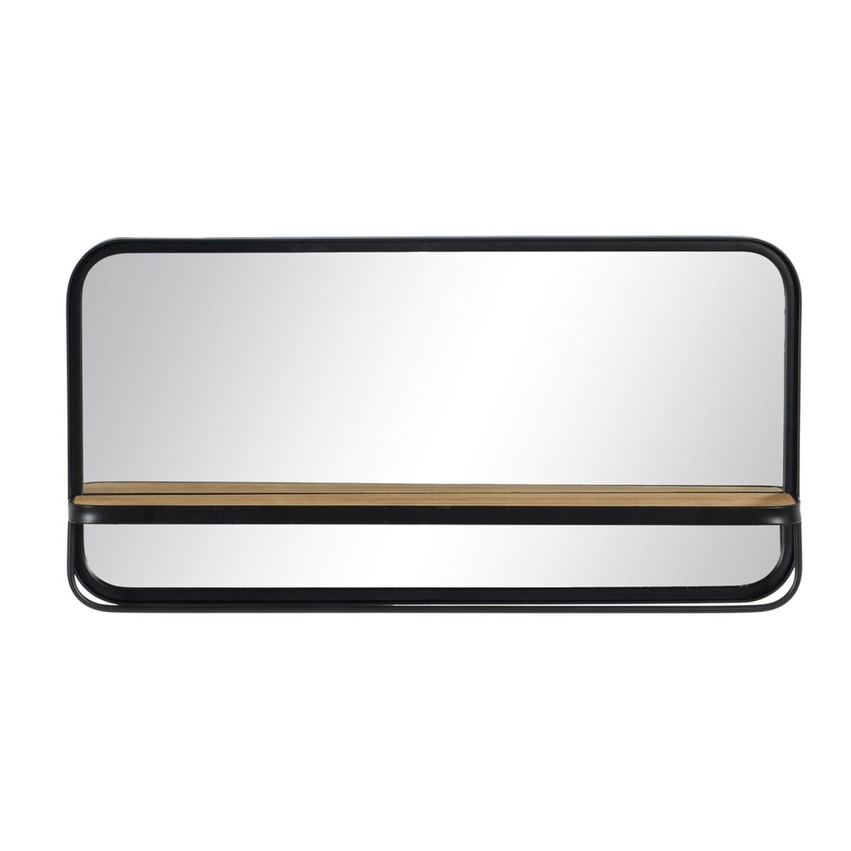 Black Glass Wall Mirror 80 x 14 x 40 cm