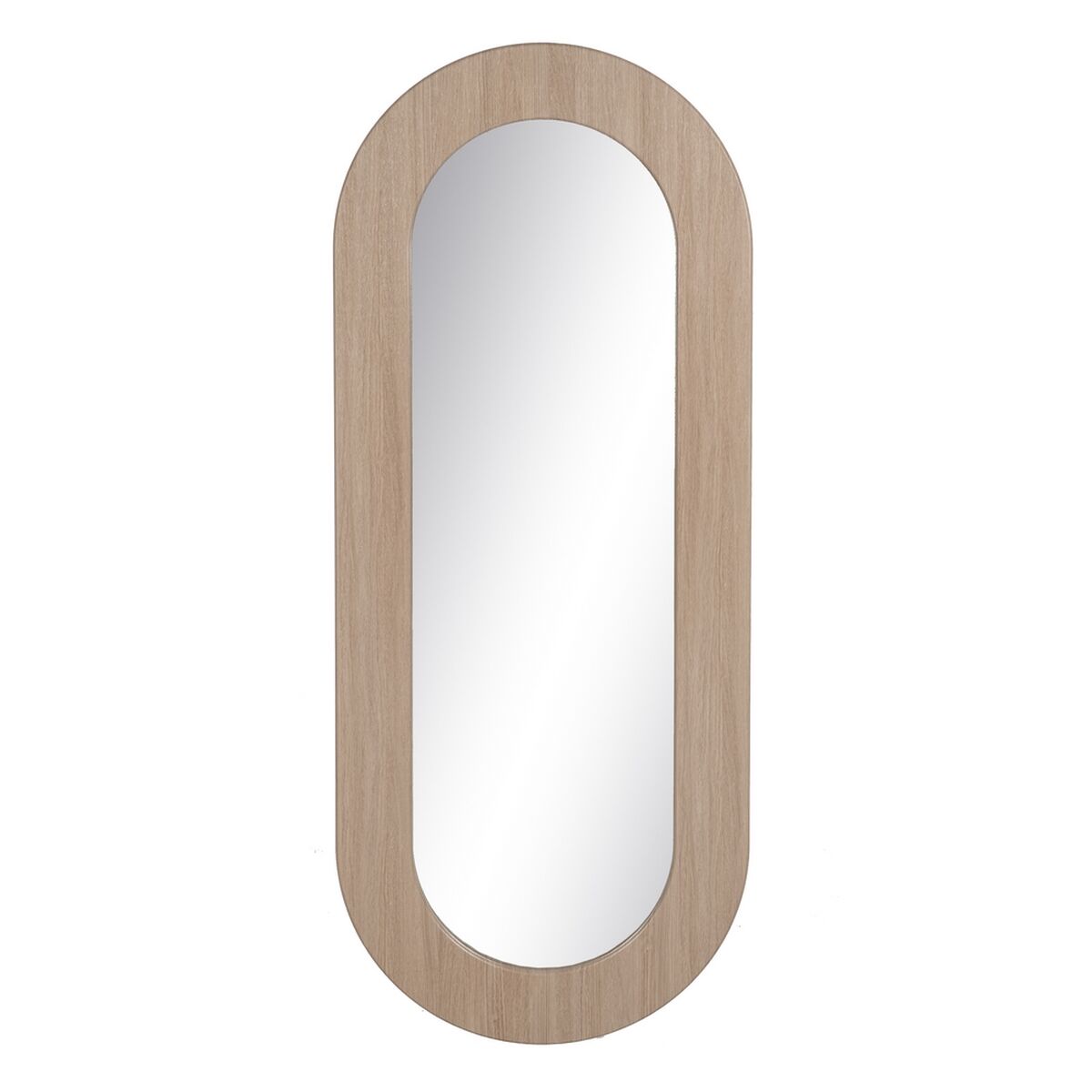 Natural Glass Dressing Mirror MDF Wood 65 x 2.2 x 160 cm