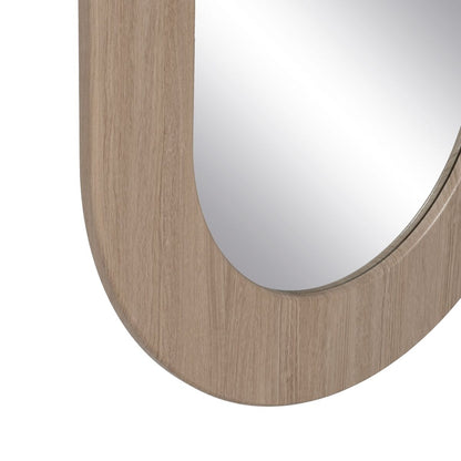 Natural Glass Dressing Mirror MDF Wood 65 x 2.2 x 160 cm