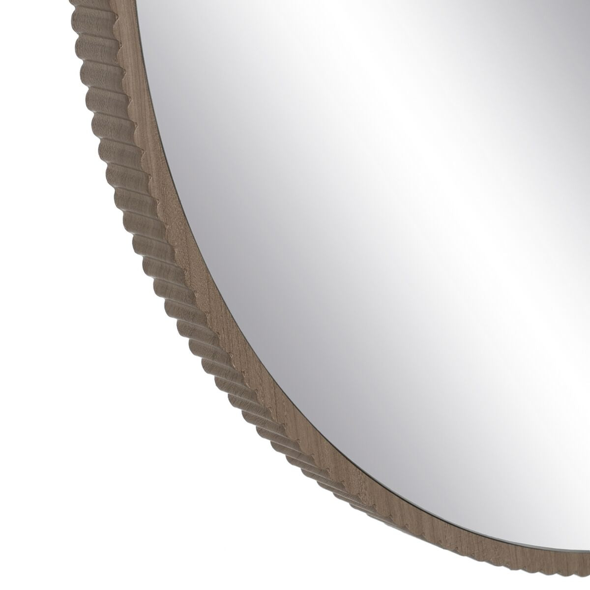 Wall Mirror Natural Glass MDF Wood 89.5 x 4.5 x 89.5 cm