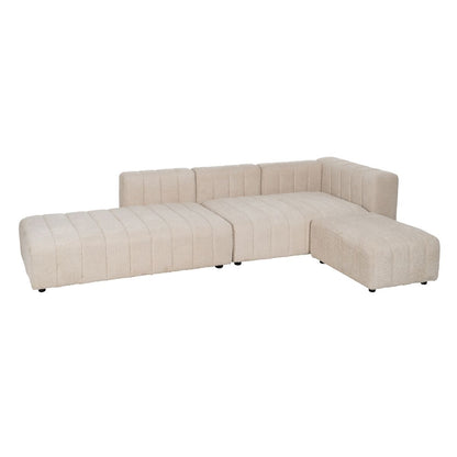 Beige Polyester Iron Sofa 148 x 100 x 66 cm