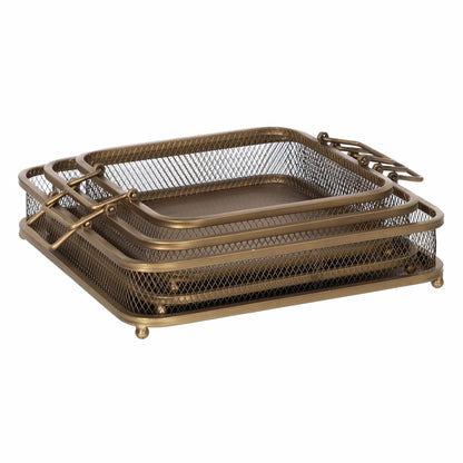 Golden Iron Snack Tray 40 x 40 x 10 cm