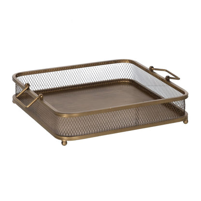 Golden Iron Snack Tray 40 x 40 x 10 cm