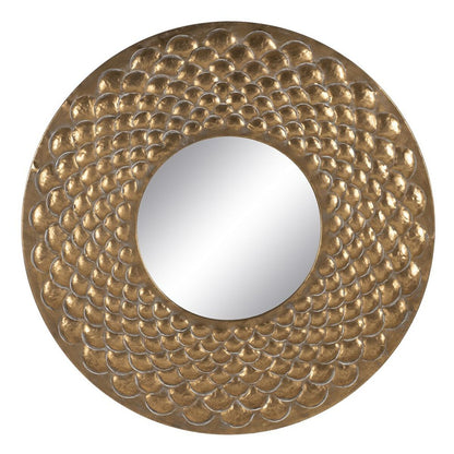 Gold Wall Mirror Crystal Iron 100 x 3 x 100 cm