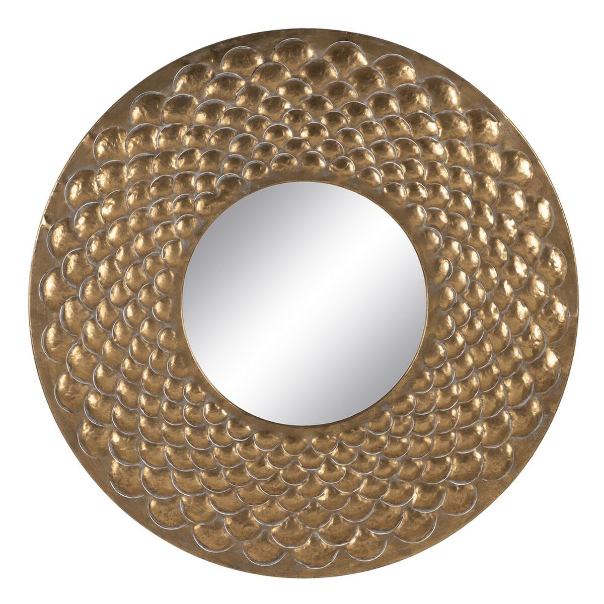 Gold Wall Mirror Crystal Iron 100 x 3 x 100 cm