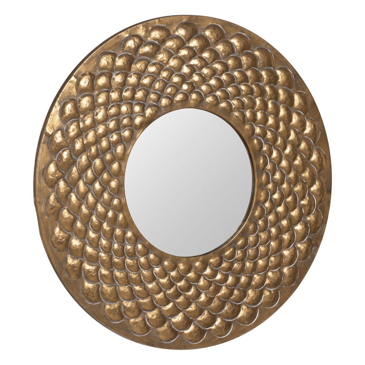 Gold Wall Mirror Crystal Iron 100 x 3 x 100 cm