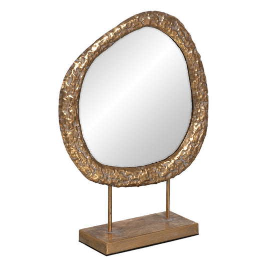 Mirror with Gold Crystal Stand 49 x 13 x 62.5 cm