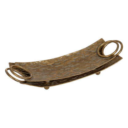 Golden Iron Snack Tray 51 x 16 x 9 cm (2 Units)