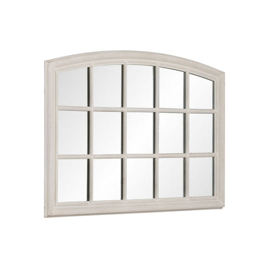 Wall Mirror White Glass Paulonia Wood Vertical Window 80 x 3.5 x 120 cm