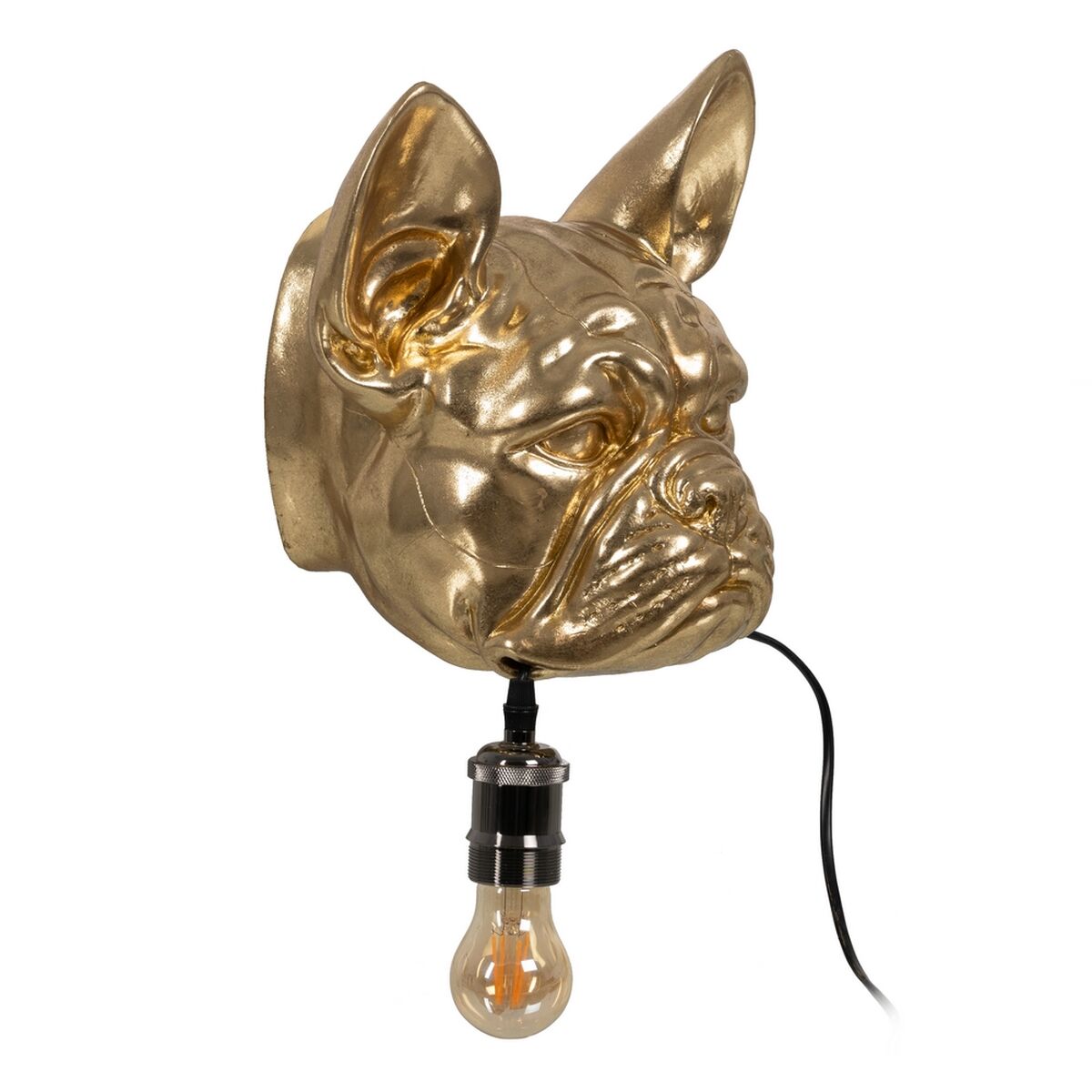 Gold Resin Wall Light A 40 W Dog 220-240 V 28 x 26.5 x 23 cm