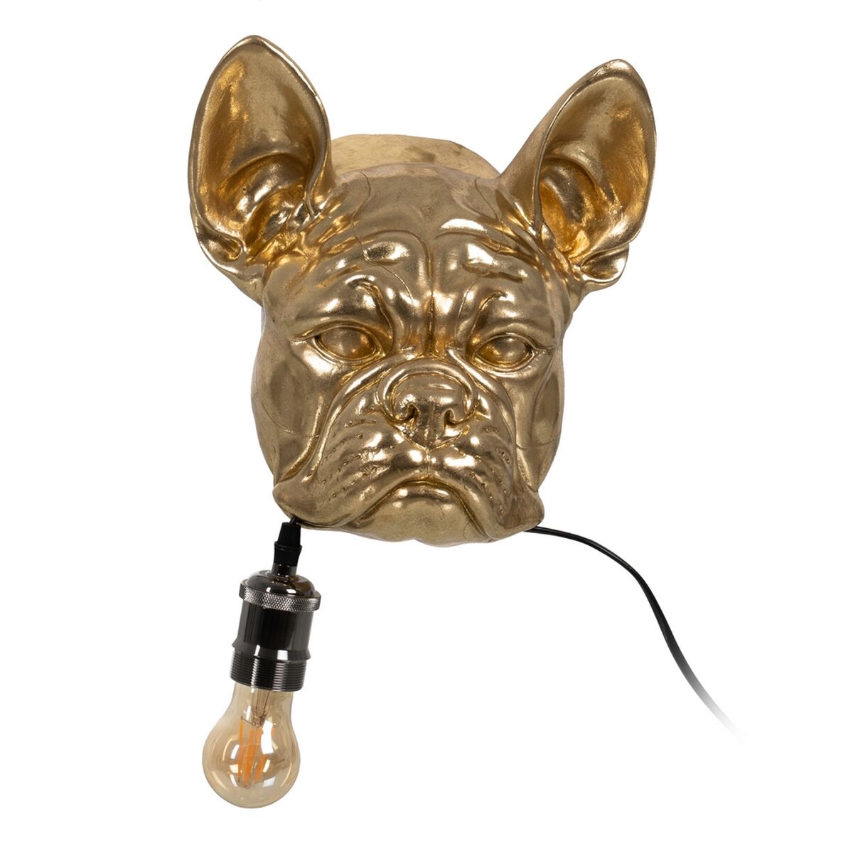 Gold Resin Wall Light A 40 W Dog 220-240 V 28 x 26.5 x 23 cm