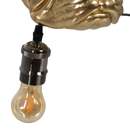 Gold Resin Wall Light A 40 W Dog 220-240 V 28 x 26.5 x 23 cm