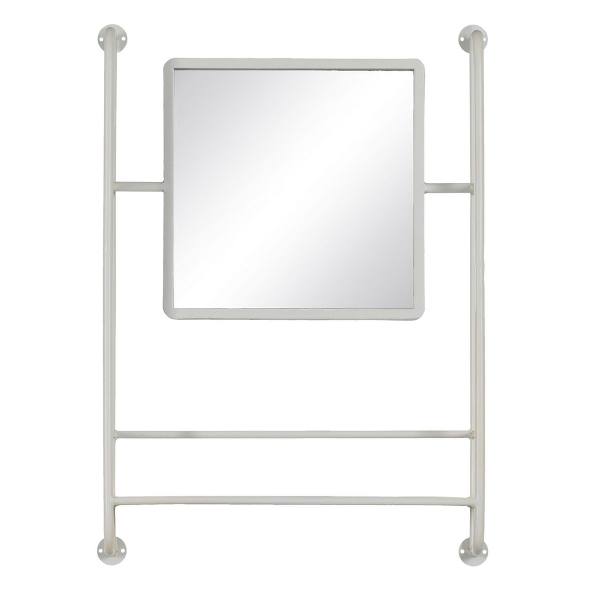 White Glass Wall Mirror 52.5 x 12 x 73 cm