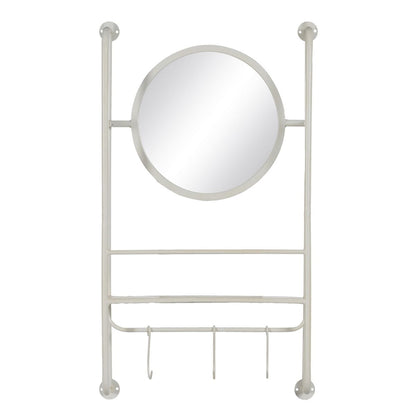 Wall mirror White glass 42.5 x 12 x 72.5 cm