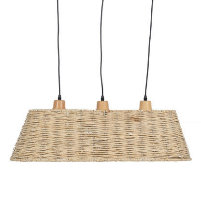 Lámpara de Techo Negro Natural Hierro 220-240 V 77 x 27 x 92 cm