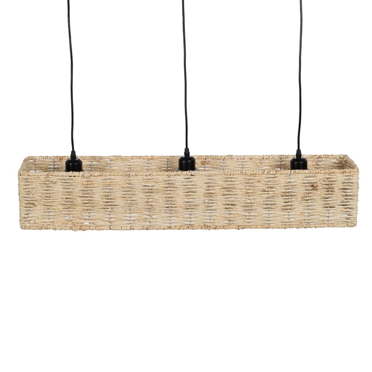 Lámpara de Techo Negro Natural Hierro 220-240 V 88 x 17,5 x 65 cm