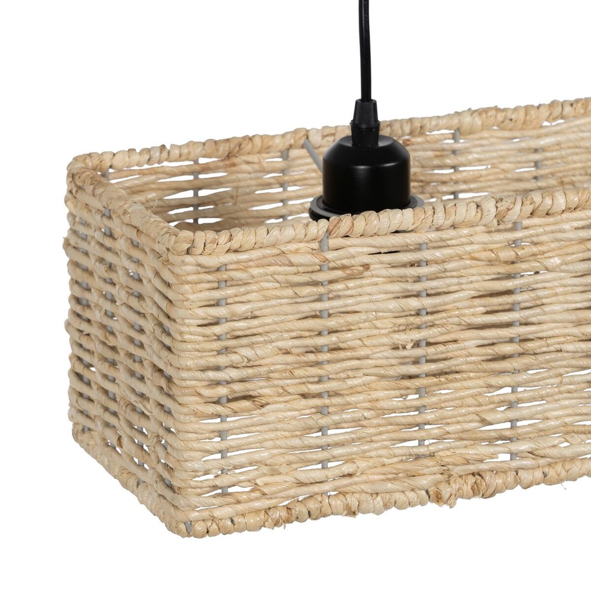 Lámpara de Techo Negro Natural Hierro 220-240 V 88 x 17,5 x 65 cm