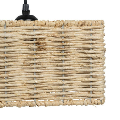 Lámpara de Techo Negro Natural Hierro 220-240 V 88 x 17,5 x 65 cm