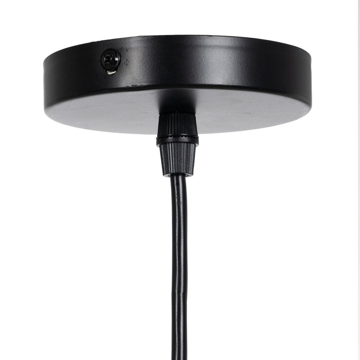 Natural Black Ceiling Lamp Wood Iron 220-240 V 35 x 35 cm