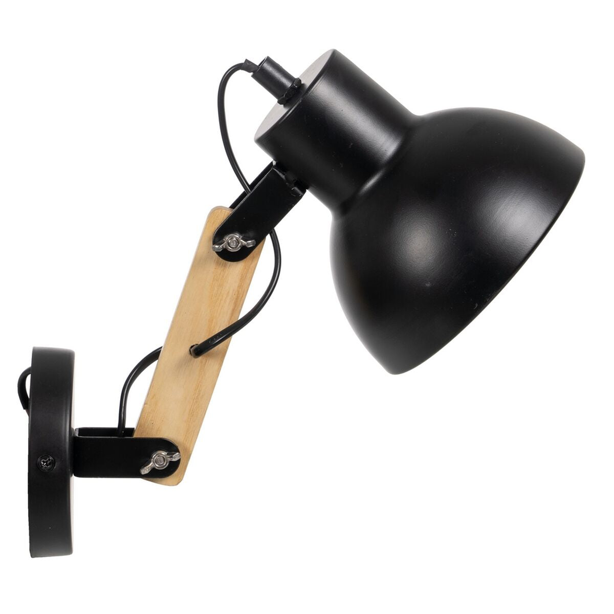 Wall Lamp Black Beige Wood Iron A 220-240 V 28 x 15 x 22 cm