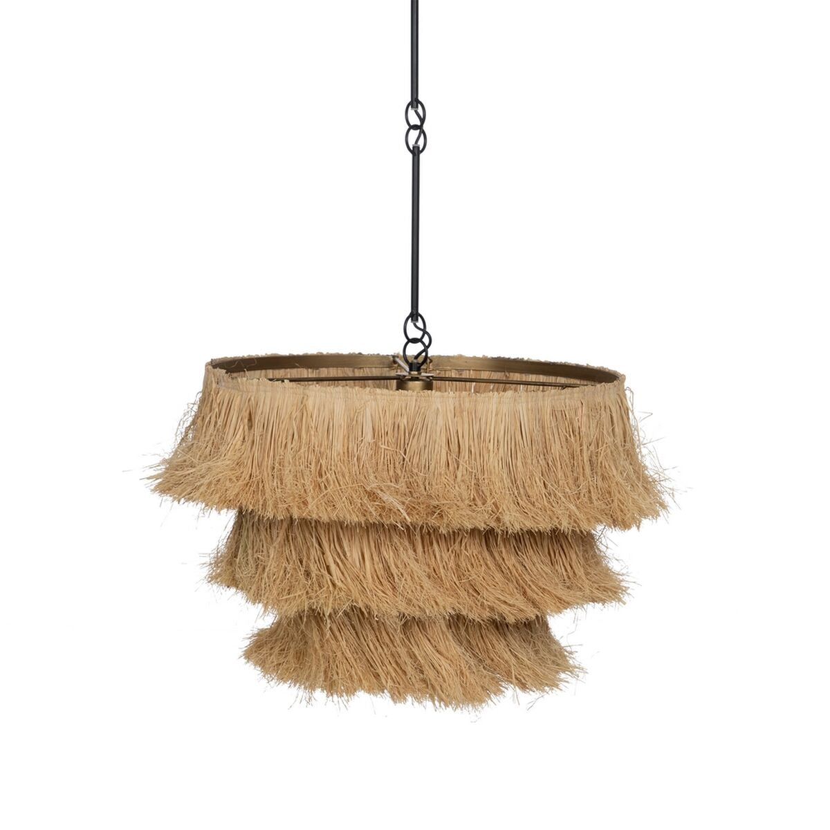 Natural Beige Metal Ceiling Lamp 48.5 x 48.5 x 42 cm