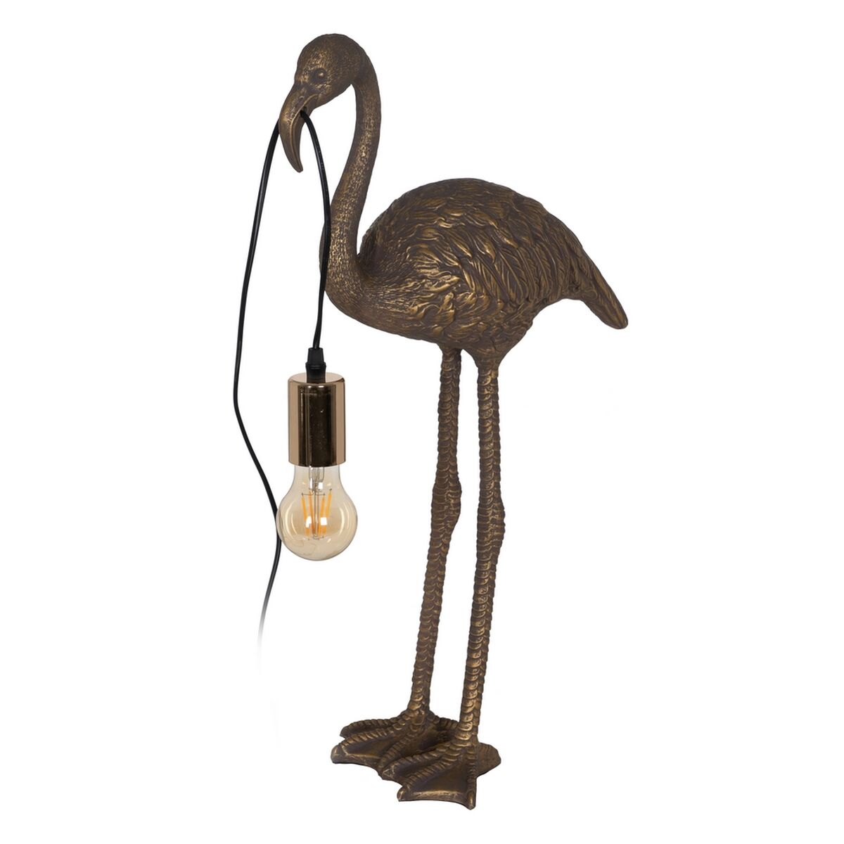 Flamingo Table Lamp Golden Polyresin 40 W 220-240 V 37 x 19 x 59 cm