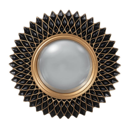 Wall Mirror Black Gold Polyresin 27 x 2.3 x 27 cm